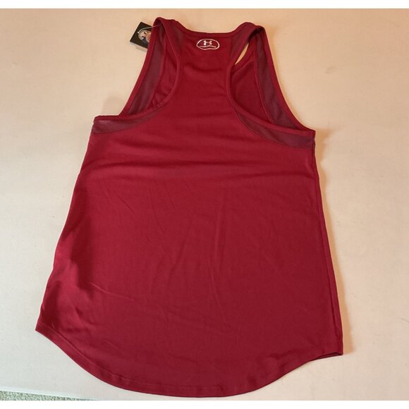 Under Armour Womens Santa Clara University Red HeatGear Racerback Tank Top XS - Picture 2 of 12